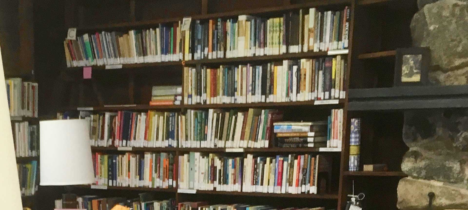  photo of big shelves full of books 
